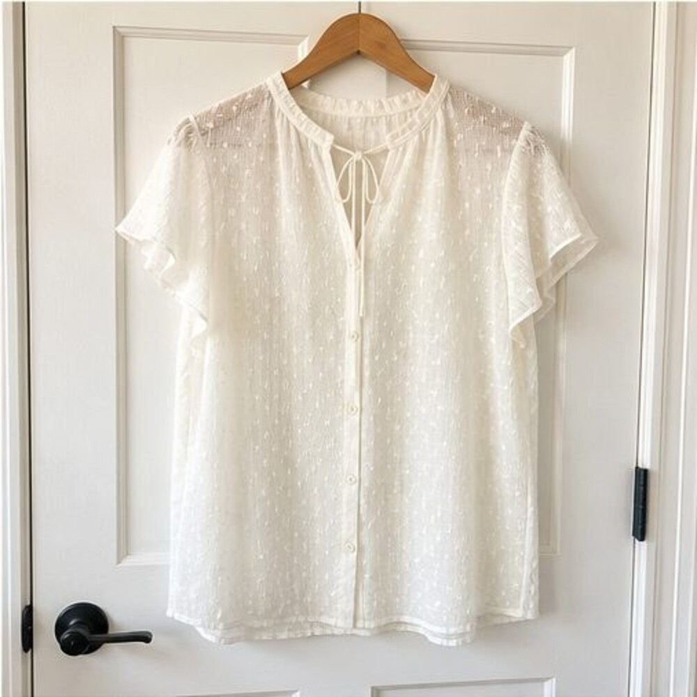Ivory Peplum Top